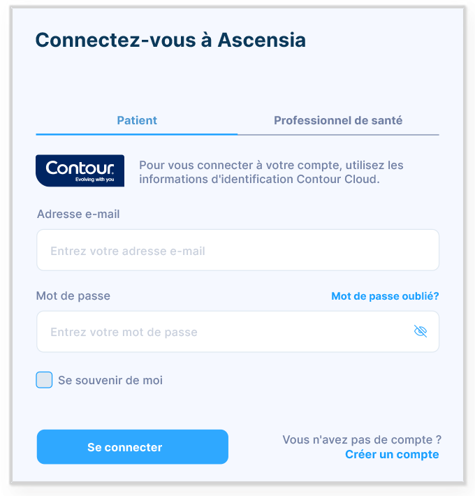 Glucocontro Login Screenshot