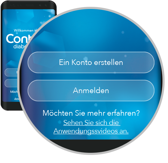 Create an account screen