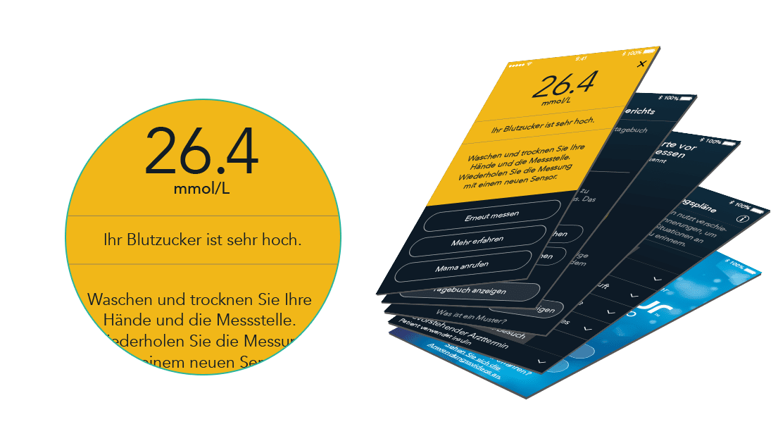 Die App sendet Warnhinweise und Handlungsempfehlungen.